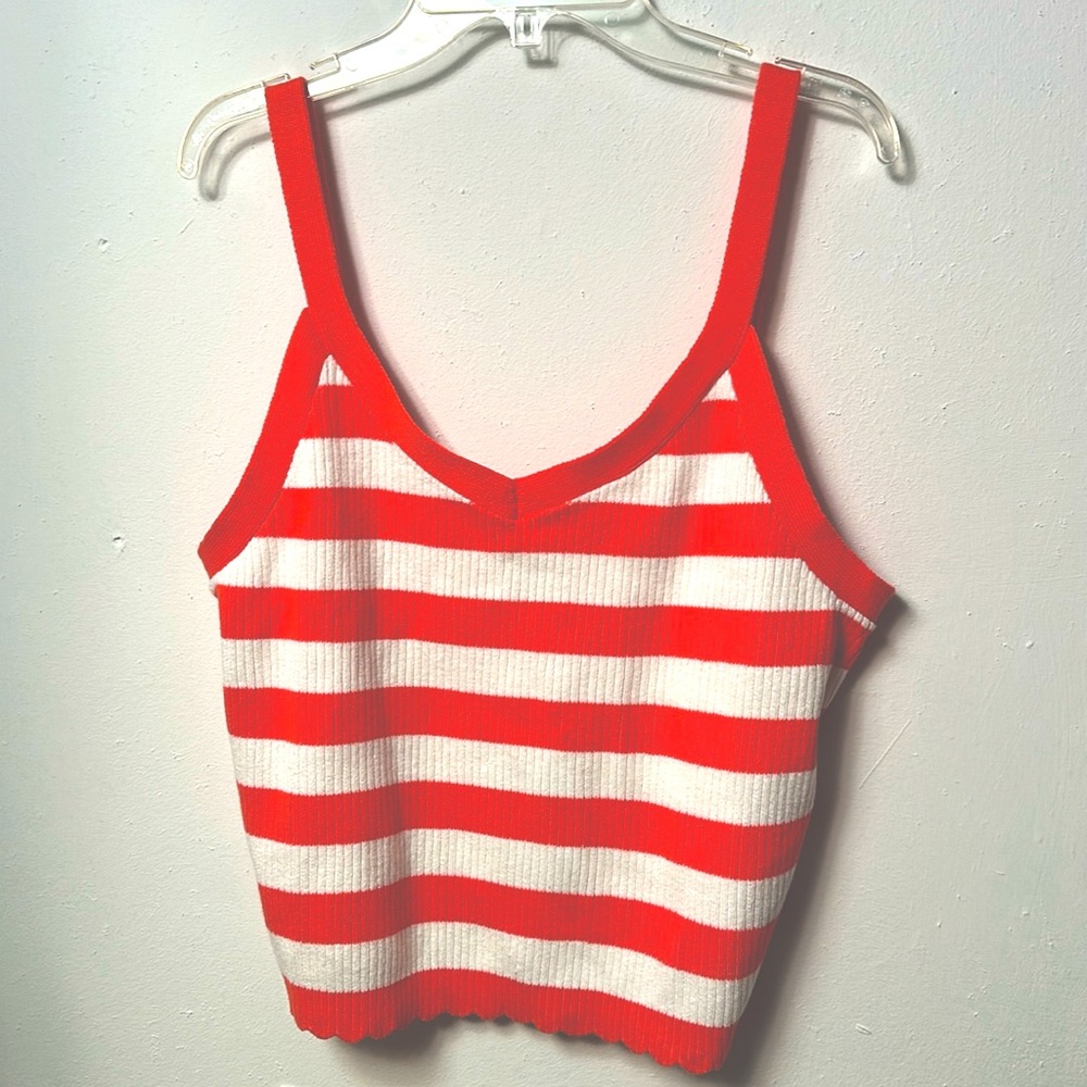 Universal Thread women’s top orange and white stripe XL - Picture 1 of 3